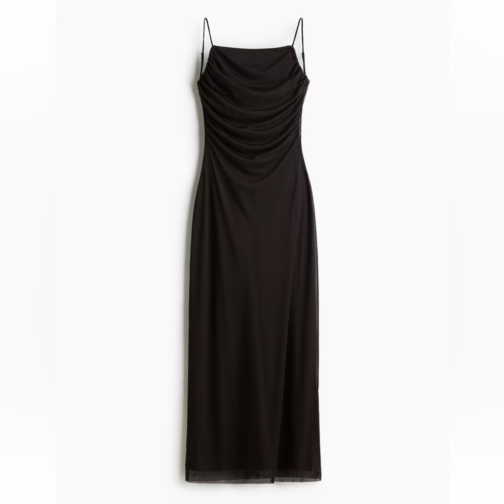 H&M Draped Mesh Strappy Dress